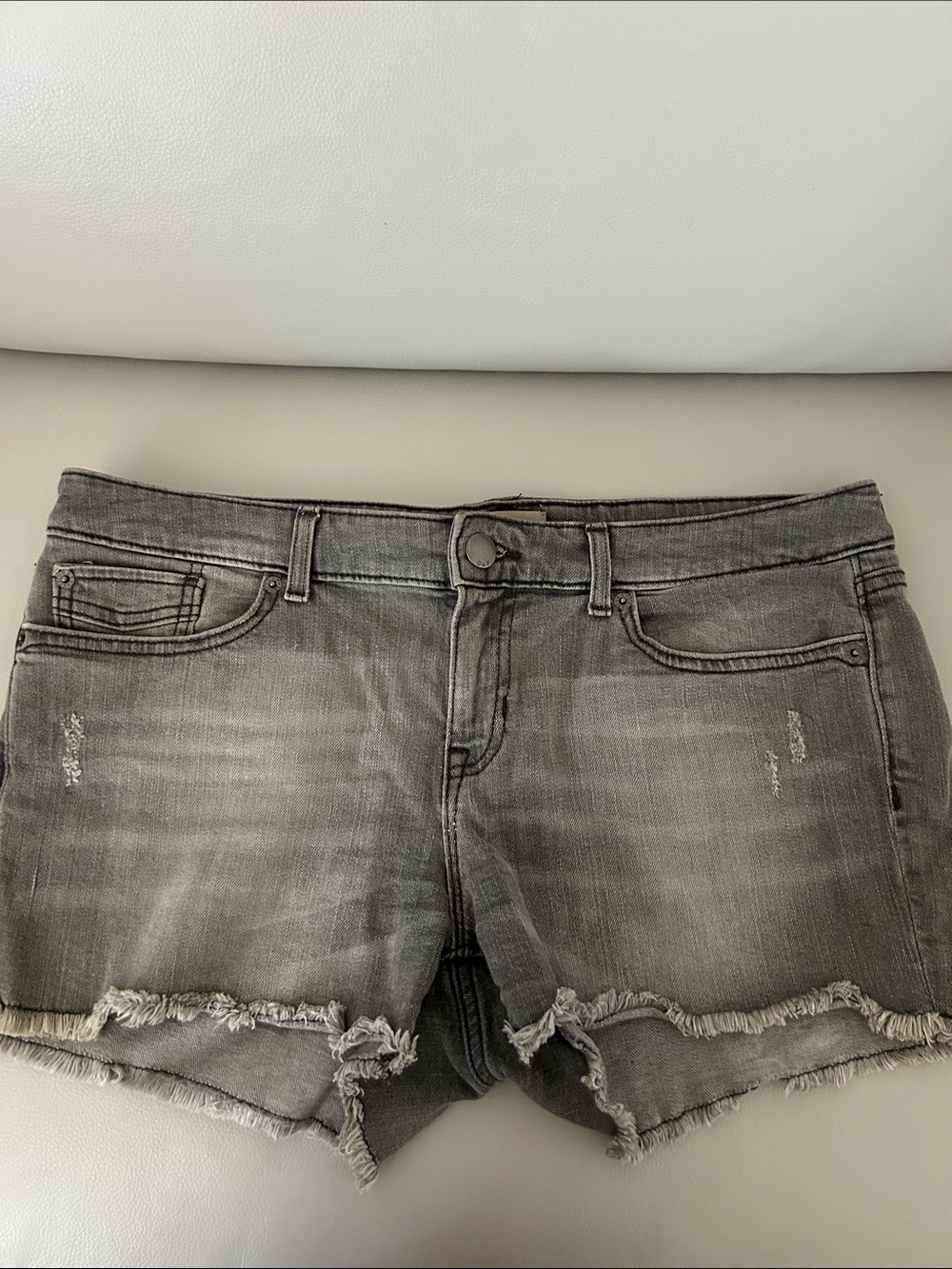 GAP Women's Distressed Grey Denim Shorts